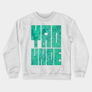 Yaounde, Cameroon City Map Typography - Watercolor Crewneck Sweatshirt